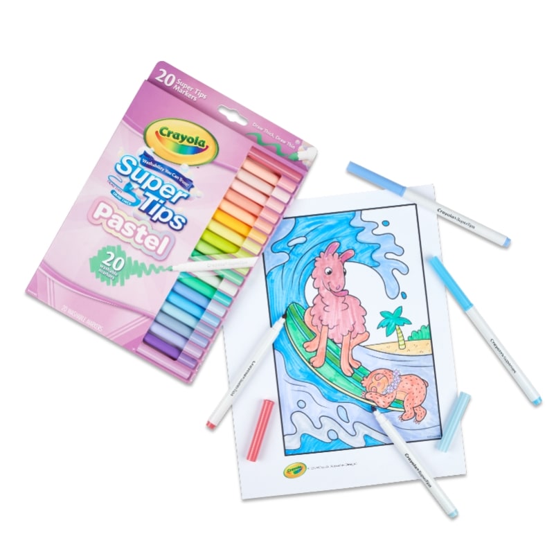 Washable Super Tips, Pastel Markers 20