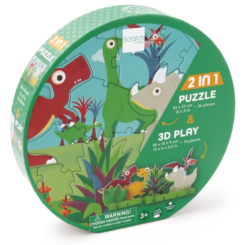 2D&3Dパズル ダイナソー 36ピース