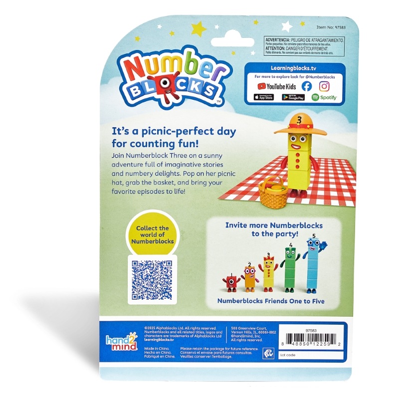 Numberblocks Three's Picnic Party