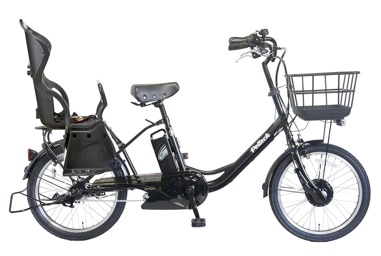 【メーカー直送※送料無料】後ろシートセット 電動自転車 子供乗せ ペルテック PELTECH TDN-207LPC 後ろ子供乗せセット 20インチ 8Ah RBC015付 メーカー直送 内装3段変速 マットブラック
