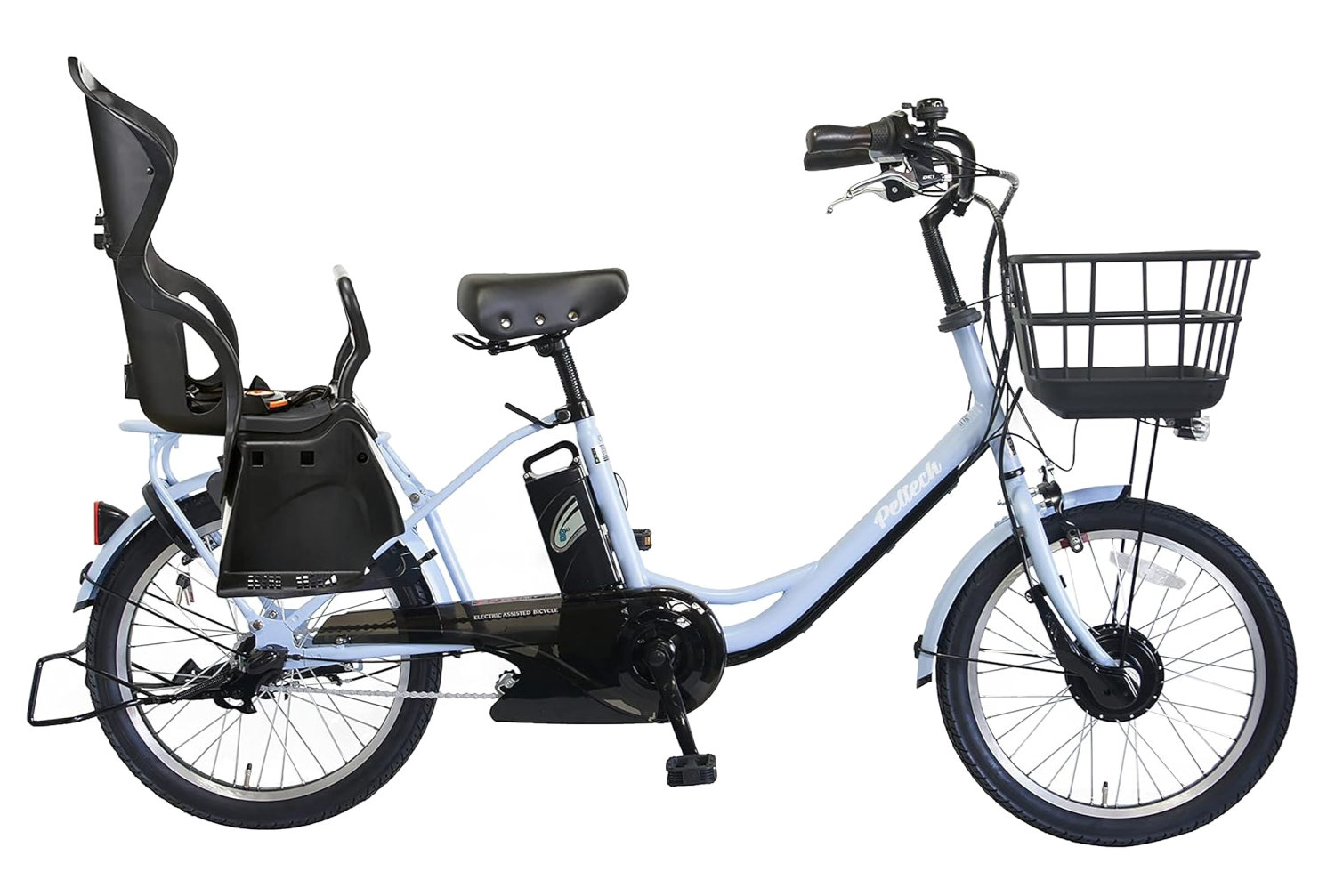 【メーカー直送※送料無料】後ろシートセット 電動自転車 子供乗せ ペルテック PELTECH TDN-207LPC 後ろ子供乗せセット 20インチ 8Ah RBC015付 メーカー直送 内装3段変速 ブルーグレー