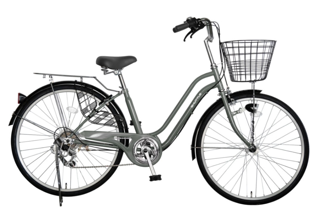 シャトル SHUTTLE 外装6段変速 FBSH-266OL  26インチ オリジナル自転車 街乗り 自転車 鍵 オートライト スタンド 泥除け装備 シティ車 防犯登録無料 ニュアンスグレーGR