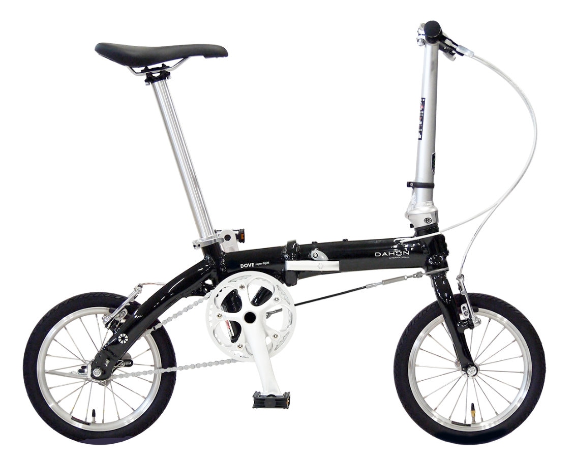 ダホン Dove super light ダブスーパーライト 小径車 折り畳み シングルギア 14インチ DAHON 折りたたみ自転車 ダホーン 軽量 コンパクト ミニベロ  Folding Bikeオシャレ DOVE-SP25 インターナショナル BYA412 PLUS 防犯登録無料( K1 同等) コールブラック