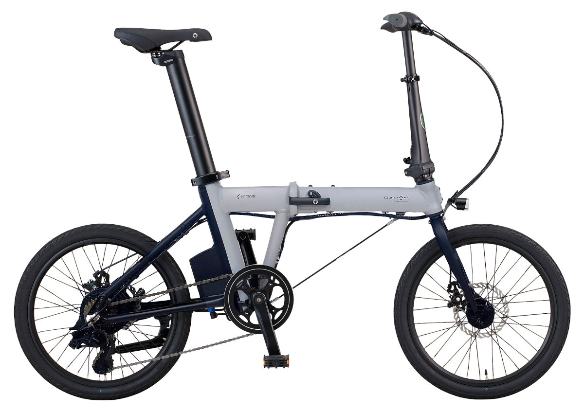 ダホン K-one ケーワン 小径電動アシスト 折り畳み 7段変速 20インチ DAHON 折りたたみ自転車 ダホーン 電動アシスト自転車 ミニベロ コンパクト 小径 通勤 通学 Fu-Com同等車 インターナショナル 防犯登録無料 クールグレー