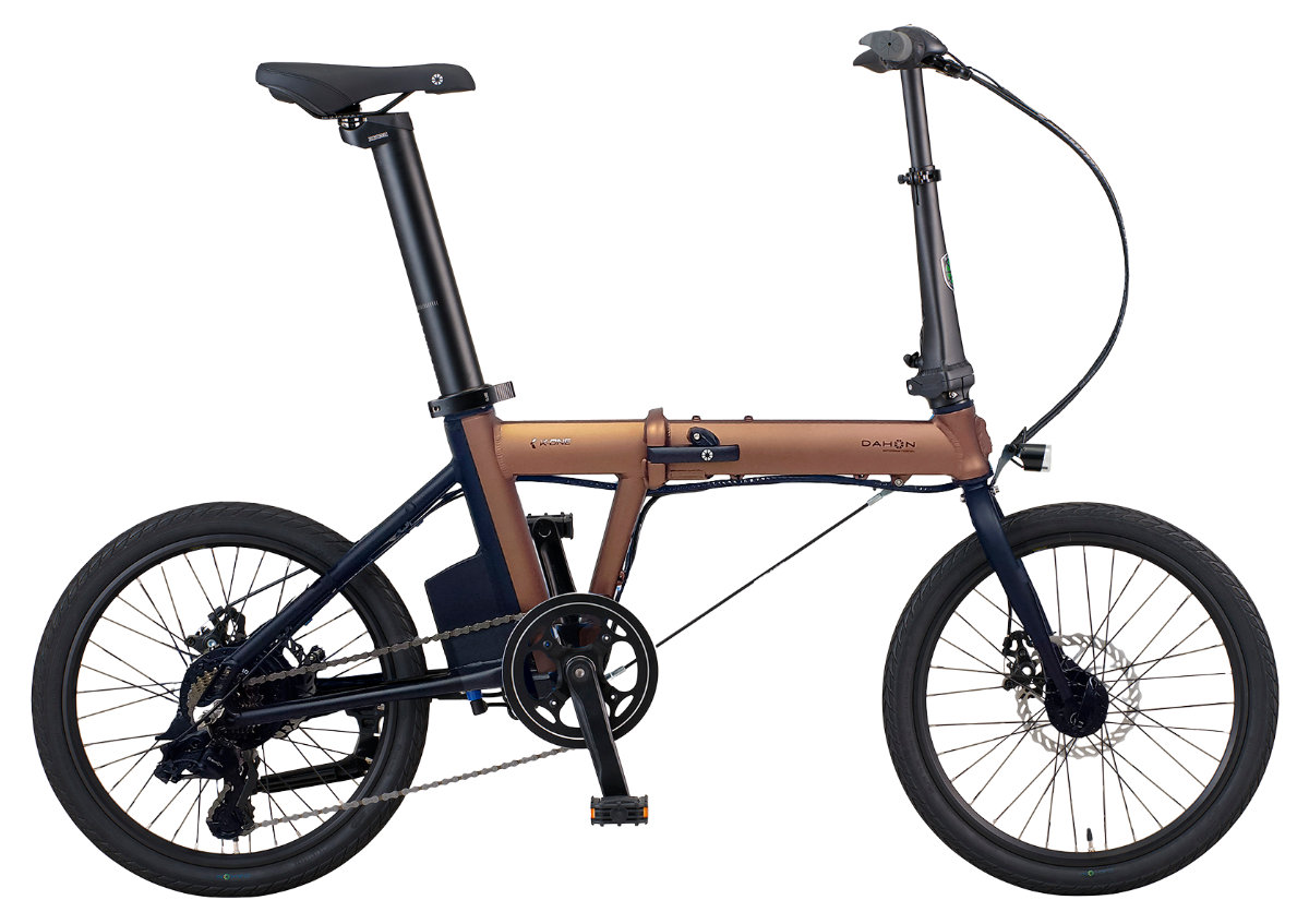 ダホン K-one ケーワン 小径電動アシスト 折り畳み 7段変速 20インチ DAHON 折りたたみ自転車 ダホーン 電動アシスト自転車 ミニベロ コンパクト 小径 通勤 通学 Fu-Com同等車 インターナショナル 防犯登録無料 ブロンズ