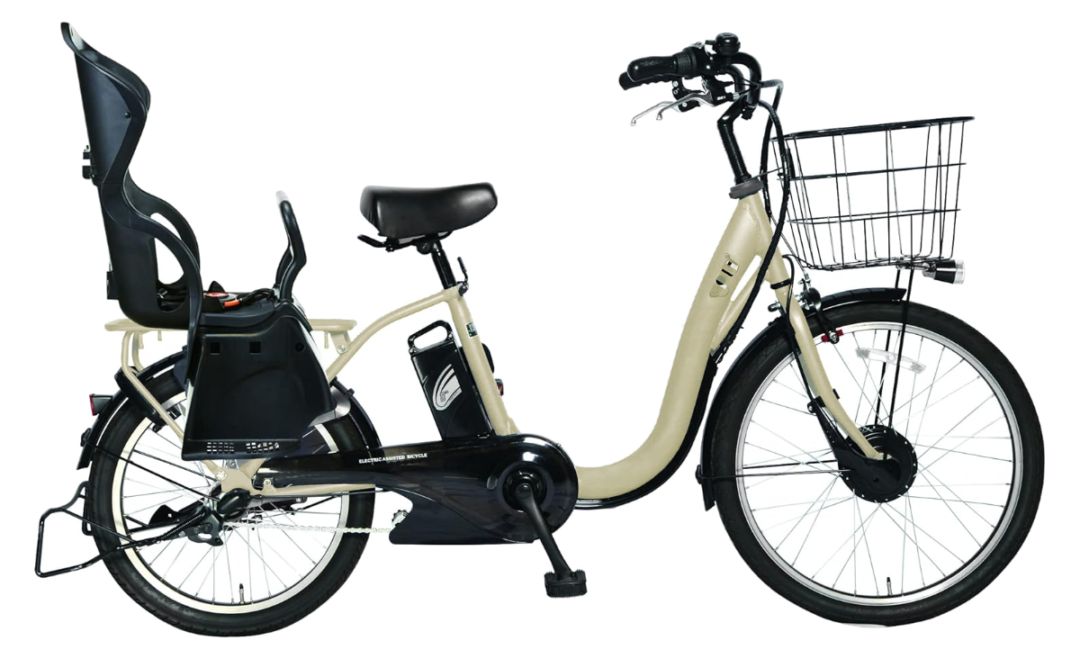 【メーカー直送※送料無料】後ろシートセット 電動自転車 子供乗せ ペルテック PELTECH TDH-408LP 後ろ子供乗せセット 前24/後20インチ 12Ah RBC015付 メーカー直送 内装3段変速 ベージュ