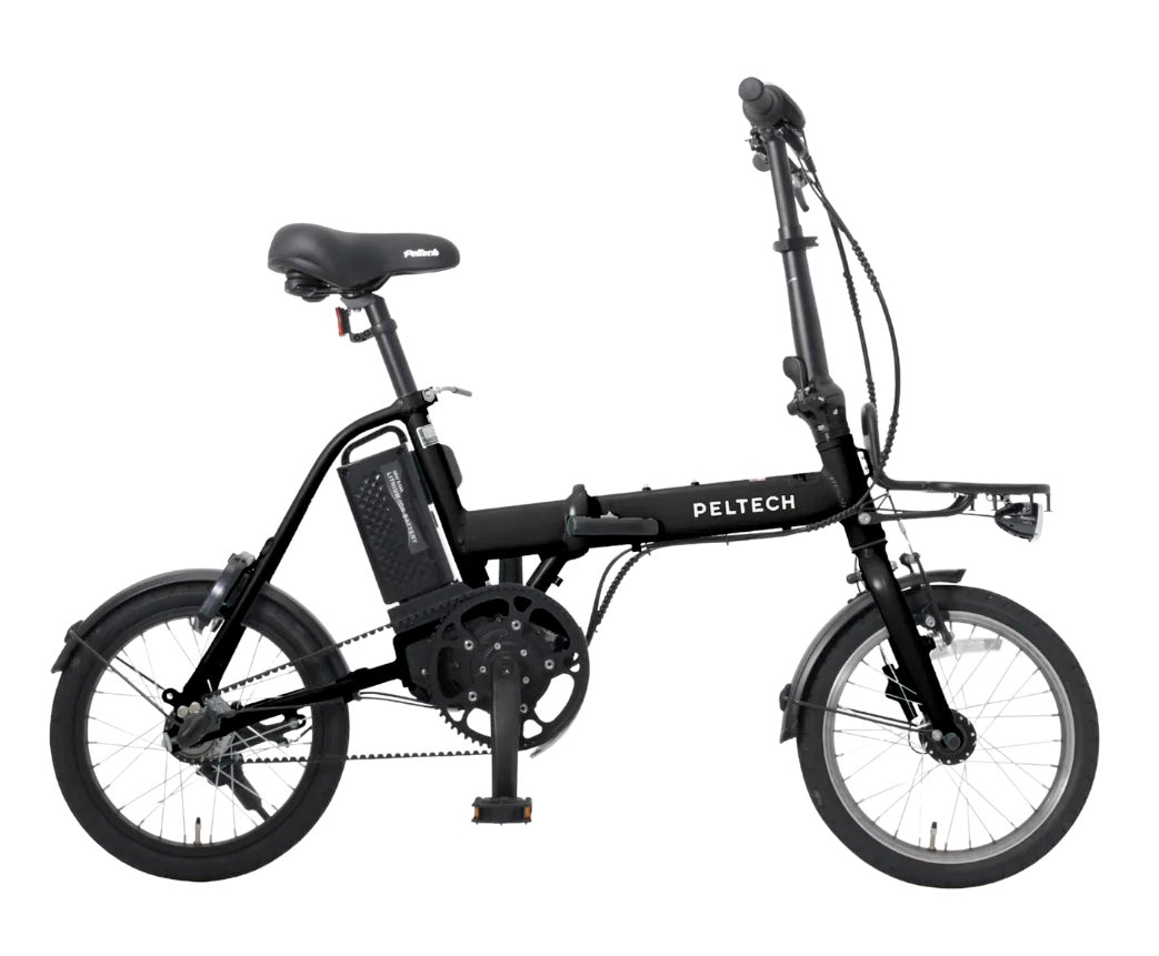 【メーカー直送※送料無料】電動アシスト折りたたみ自転車 XRC-163L ペルテック 16インチ 8.5Ah 電動アシスト自転車 ハイパワー 電動自転車 折り畳み ベルトドライブ フォールディングバイク 16型 3段変速 防犯登録無料 X-mini エックス-ミニ マットブラック