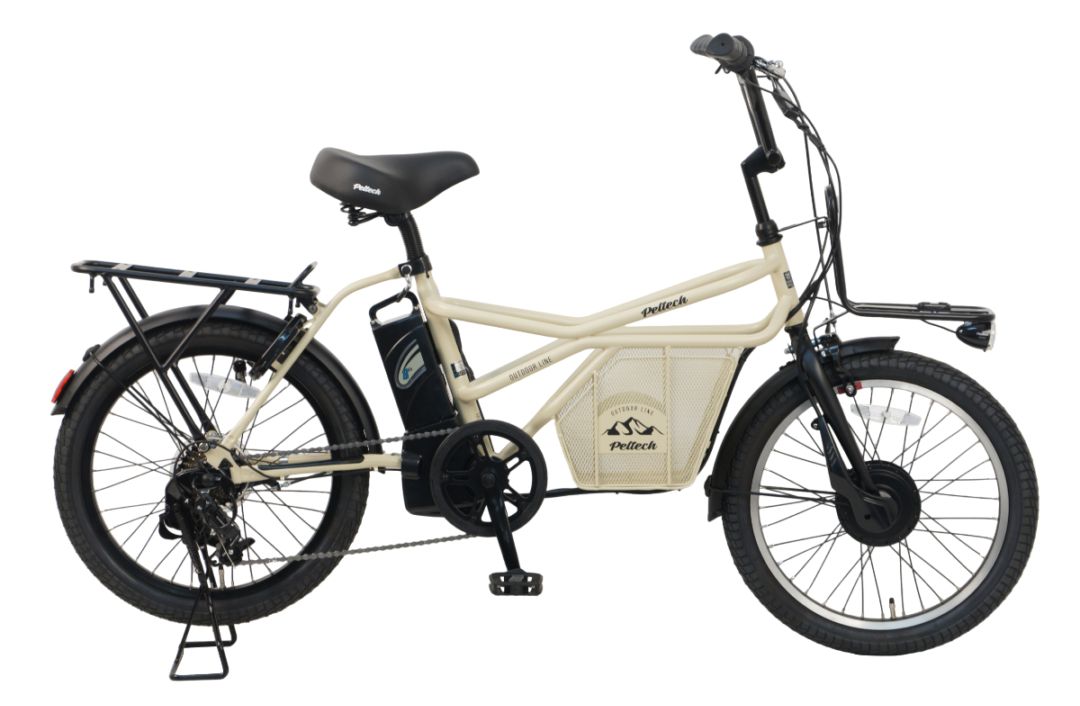 【メーカー直送※送料無料】2人乗り対応 電動自転車 GRC-515L ペルテック 20インチ 8Ah 電動アシスト自転車 日本電産 後ろチャイルドシート ハンドルロック 後ろシート取付発送可 液晶パネル 電動 自転車 peltech 防犯登録無料 マットベージュ