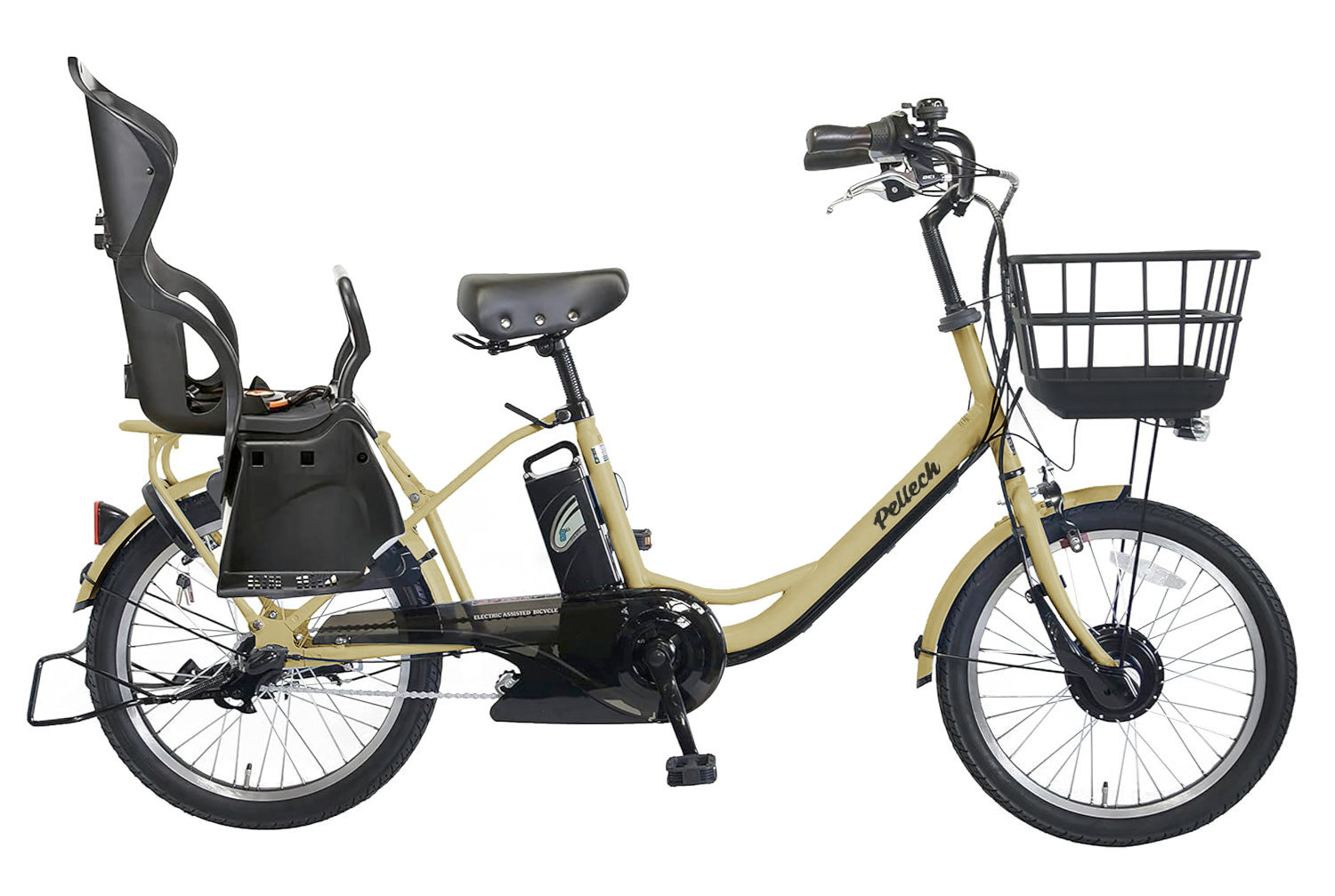 【メーカー直送※送料無料】後ろシートセット 電動自転車 子供乗せ ペルテック PELTECH TDN-207LPC 後ろ子供乗せセット 20インチ 12Ah RBC015付 メーカー直送 内装3段変速 マットベージュ