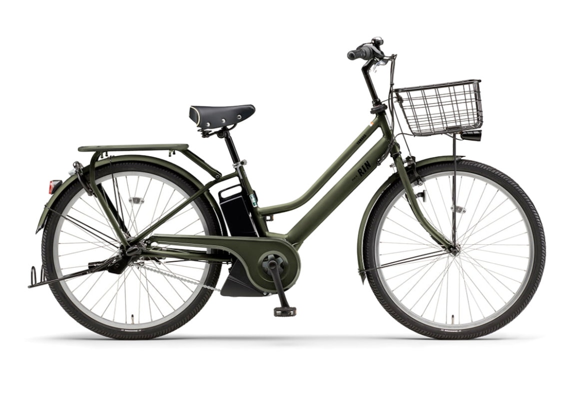 ヤマハ パス リン PA26RN  2026年モデル 26インチ 通学にピッタリ 通勤安全整備士の完全組立 電動自転車 電動アシスト自転車 防犯登録無料 子供乗せ マットカーキグリーン・艶消し