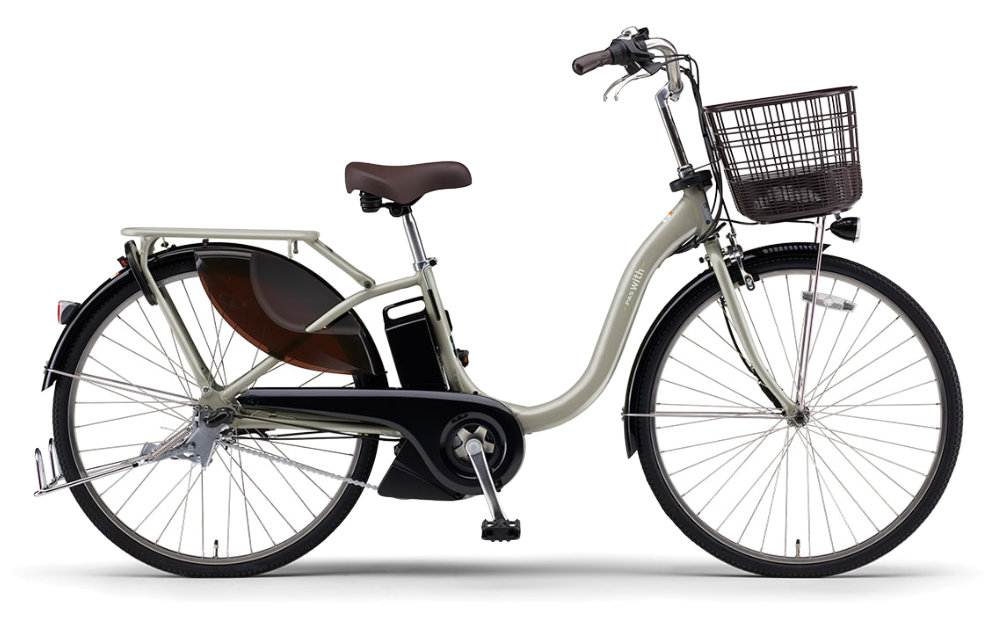 ヤマハ パス ウィズ PA26W 2026年モデル 26インチ 電動自転車 電動アシスト自転車 通勤 日常使い 防犯登録無料 PAS With 通勤安全整備士の完全組立 子供乗せ シャンパンシルバー