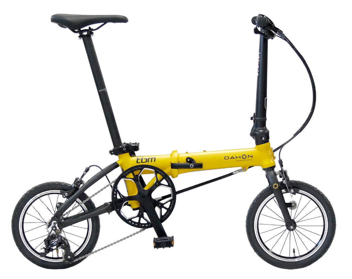 ダホン tbm ティービーエム 外装3段変速 14インチ 超軽量7.9kg DAHON コンパクト ミニベロ 電動小径車 折りたたみ Folding Bike インターナショナル クロムイエロー