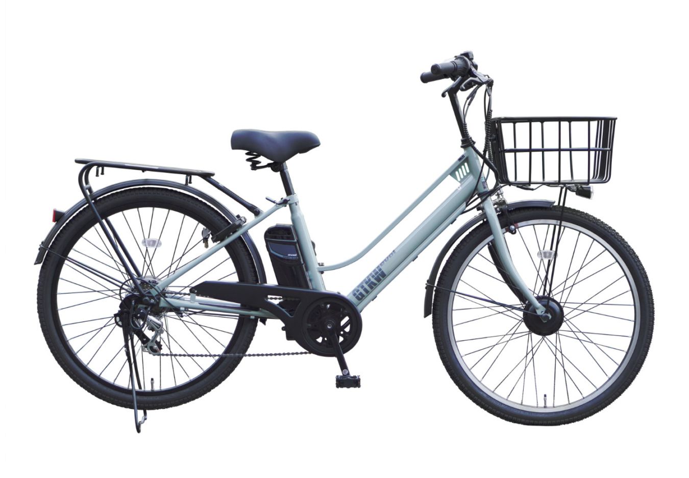 エヴォル GTKW EVOL EGK66A 9Ah相当  外装6段変速 26インチ 電動自転車 電動アシスト自転車 通勤通学 サイクリング アサヒサイクル ワイルドデザイン 太タイヤ Pグレーブルー