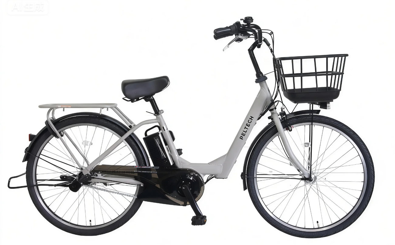 【メーカー直送※送料無料】電動アシスト自転車 TDF-20Z ペルテック 26インチ 36V/8.5Ah（25.2V換算12Ah相当）26型 電動自転車 日本電産製モーター アシストシステム アシスト 防犯登録無料 メーカー直送 マットベージュ