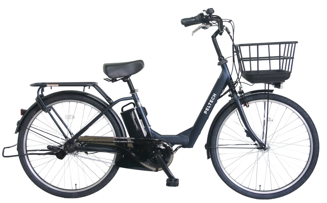 【メーカー直送※送料無料】電動アシスト自転車 TDF-20Z ペルテック 26インチ 36V/8.5Ah（25.2V換算12Ah相当）26型 電動自転車 日本電産製モーター アシストシステム アシスト 防犯登録無料 メーカー直送 ミッドナイトネイビー