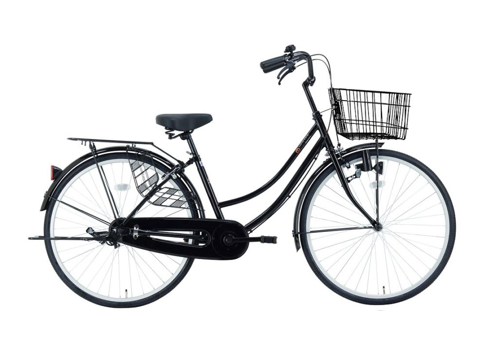 【京都銀行及び京都フィナンシャルグループ会社の皆様】マイスター 軽快車 シティ車 26インチ 自転車 通勤 通学 お買い物 シングルギア 無変速 サカイサイクル 両立スタンド 防犯登録無料 前カゴ 泥除け  シリンダー錠 標準装備 ブラック