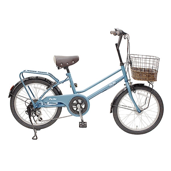 【京都銀行及び京都フィナンシャルグループ会社の皆様】Dプラス オリジナル自転車  カフェミニ 外装6段変速 20 FBCM206R シティサイクル, 街乗り ファッション 自転車 鍵 ライト スタンド 泥除け 防犯登録無料 マットブルーグレー（CB）