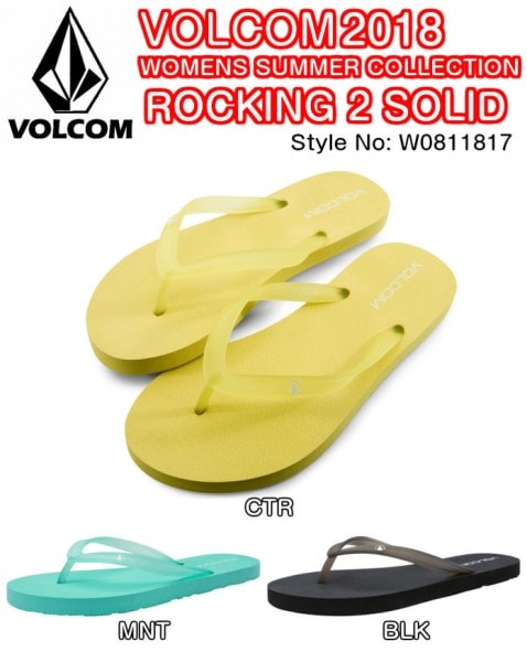 VOLCOM　ボルコム　ROCKING 2 SOLID　W0811817　TPU素材ストラップ　ロゴ　TPRアウトソール　ビーチ サンダル　レディース　2018 SUMMERモデル　正規品|サンダル|