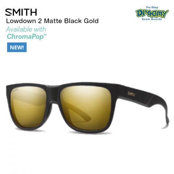 SMITH スミス Lowdown 2 Matte Black Gold 20439314 ローダウン ツー ChromaPop Polarized Black Gold クロマポップ 偏光レンズ  