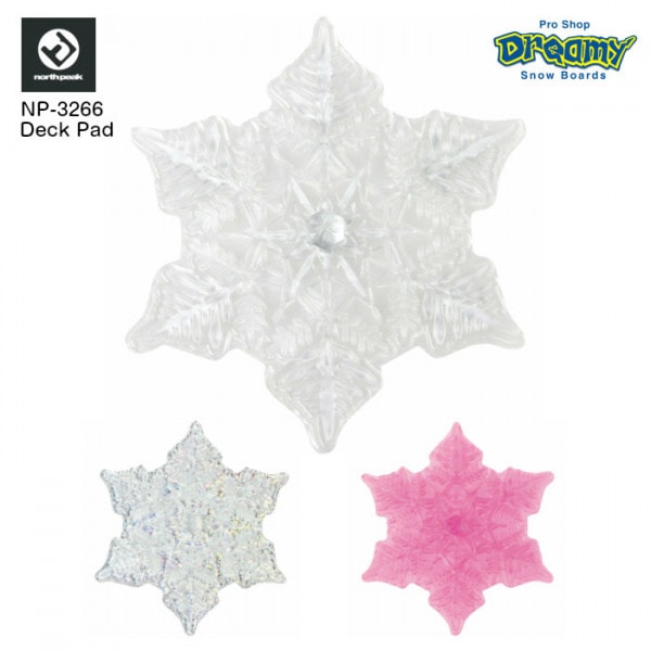north peak ノースピーク Deck Pad NP-3266 デッキパッド 1個組 スノークリスタル 雪の結晶 クリアタイプ 滑り止め CL HORO PK スノーボード 正規品|スノーグッズ