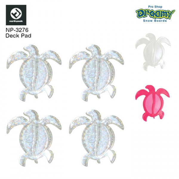 north peak ノースピーク Deck Pad NP-3276 デッキパッド 4個組 ホヌ ウミガメ 滑り止め  スノーボード 正規品|スノーグッズ