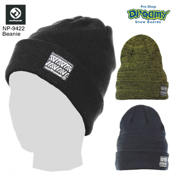 north peak ノースピーク Beanie NP-9422 ビーニー ダブルワッチタイプ 裏フリース素材 保温 防寒対策 ニットキャップ メンズ レディース スノーボード 正規品|スノーグッズ