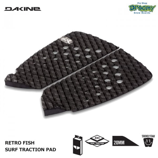 DAKINE �������� RETRO FISH SURF TRACTION PAD BC237812 40x39cm �ǥå��ѥå� ��ʬ����EVA �����ե��ɥ꡼ 2�ԡ��� 3M���ʼ�Ǵ�奷���� �����եܡ��� ������