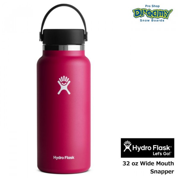 HydroFlask ϥɥե饹 32oz Wide Mouth #5089025 Snapper 946ml ƥ쥹ܥȥ Ǯ¤ ݡİOK ޥܥȥ  8900180085221 