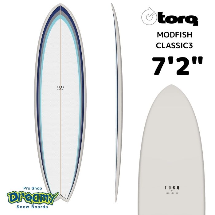 TORQ Surfboard トルクサーフボード MODFISH 7'2” クラシック CLASSIC3