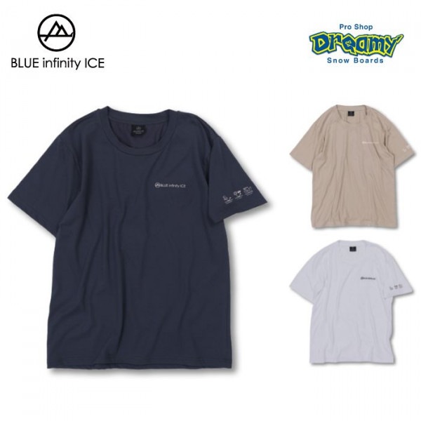 BLUE INFINITY ICE �֥롼����ե��˥ƥ������� YADAKAINO LOGO TEE BIJ94103PB T����� ��褱�ù� UV���å� ®�� ���� ������