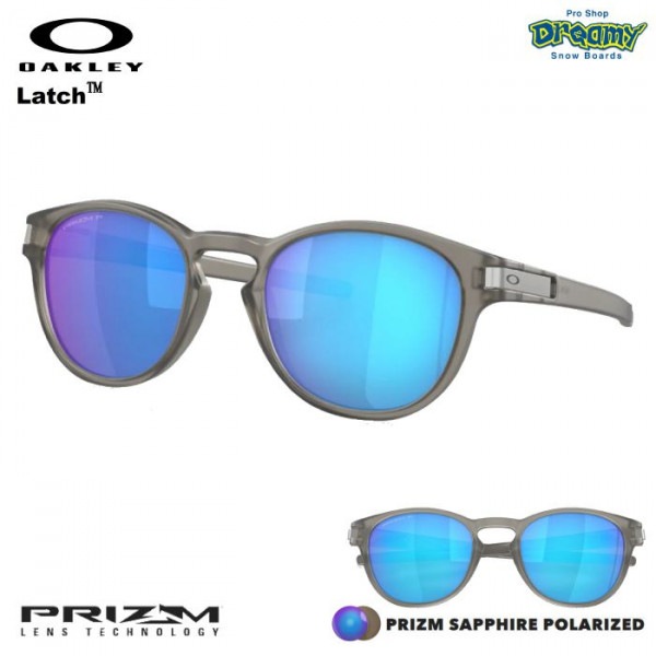 OAKLEY オークリー Latch OO9265-3253 MatteGreyInk PrizmSapphirePolarized 偏光 ラッチ レギュラーフィット クリップ 衝撃プロテクション サ