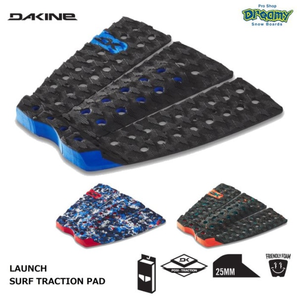DAKINE �������� LAUNCH SURF TRACTION PAD BC237805 29x27cm �ǥå��ѥå� ��ʬ����EVA�ե����� 7mm���󥿡������� 3�ԡ��� 3M���奷���� �����եܡ��� ������