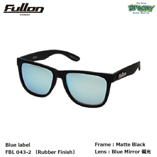 FULLON �ե����� FBL 043-2 ��Rubber Finish�� MatteBlack BlueMirror�и���� �������ȥ� ��С��ե��˥å��� �ᥬ�Ϳ������Ѷ����� ���󥰥饹 ������