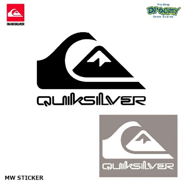 QUIKSILVER åС MW STICKER QOA215320 ž̥ƥå H12.6cm x W18.5cm ֥  