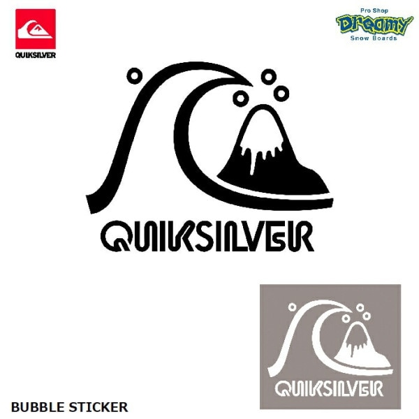 QUIKSILVER åС BUBBLE STICKER QOA215322 ž̥ƥå H15cm x W18.5cm ֥  