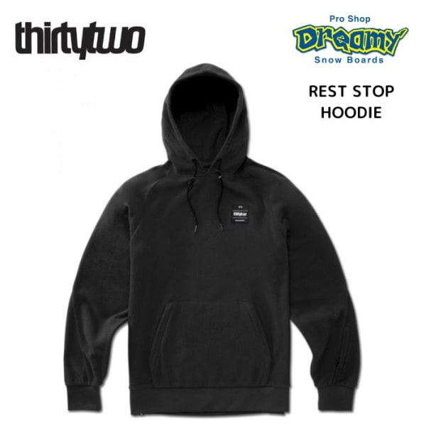 ThirtyTwo 32 サーティートゥー トレーナー REST STOP HOODIE 0200023098 BLACK 2023-2024冬新作 正規品