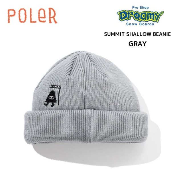 POLER ݡ顼 SUMMIT SHALLOW BEANIE ӡˡ 233mcv0098 0600223FWD0280 GRAY ȥɥ  2023 