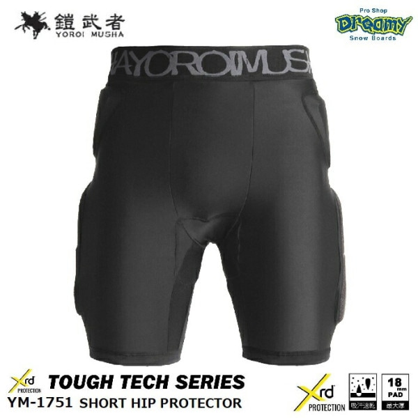  ॷ SHORT HIP PROTECTOR YM-1751 XRD ѥåɺ18mm 2إѥå+3DåxǺ ۴® BK ˥å Ρܡ 