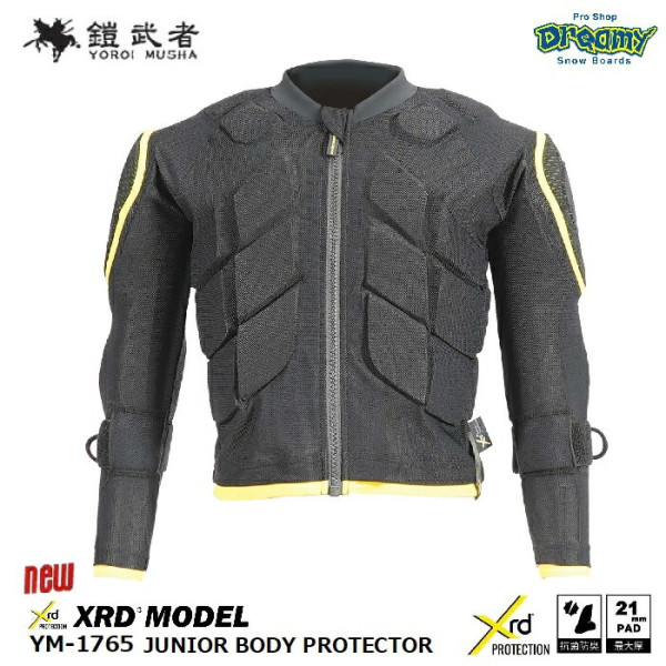  ॷ JUNIOR BODY PROTECTOR YM-1765 ˥ 130-150cm XRD ѥåɺ21mm 쥤䡼2+3Då ɽ BK  Ρܡ 