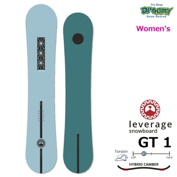 24-25 leverage GT1 137/140/143 ハイブリッドキャンバー グラトリ専用ボード 弾き スピン レバレッジ レディース ジーティーワン 国産 スノーボード 板 正規品|ボード|