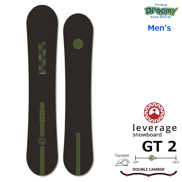 24-25 leverage GT2 149/152/155 ダブルキャンバー グラトリ専用ボード