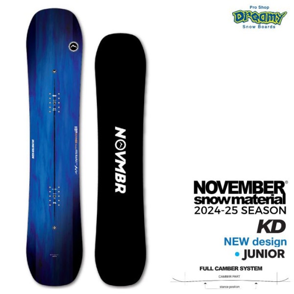 24-25 NOVEMBER ノベンバー KD ケーディー キッズ 136 フルキャンバー ディレクショナルツイン オールラウンド 国産 オガサカ スノーボード 板 正規品|ボード|★スノーボード