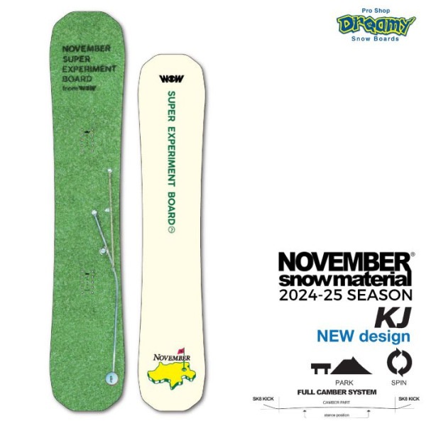 24-25 NOVEMBER ノベンバー  KJ ケージェイ シグネチャーモデル キャンバー ツイン オールラウンド 国産 オガサカ スノーボード 板 正規品|ボード|★スノーボード