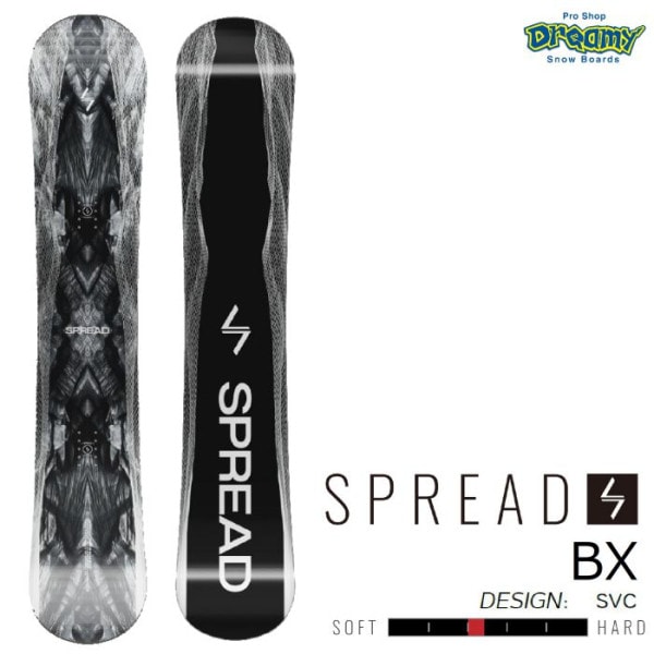 24-25 SPREAD スプレッド BX 145/148/150/152/154/156 SVCモデル 可変キャンバー フリーラン スノーボード 尾川慎二 板 グラトリ レッツトライ 2025 正規