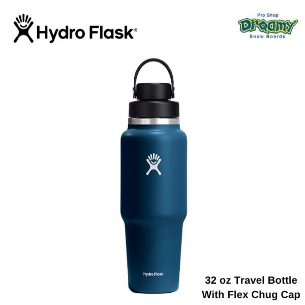 HydroFlask ϥɥե饹 32 oz Travel Bottle With Flex Chug Cap 89018601012 Indigo 946ml ƥ쥹ܥȥ Ǯ¤ ȥɥ  