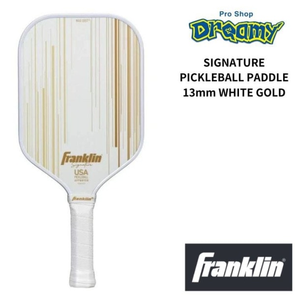 Franklin ե󥯥 SIGNATURE PICKLEBALL PADDLE13mm եС饹 WHITE GOLD USAPAǧѥѥɥ 