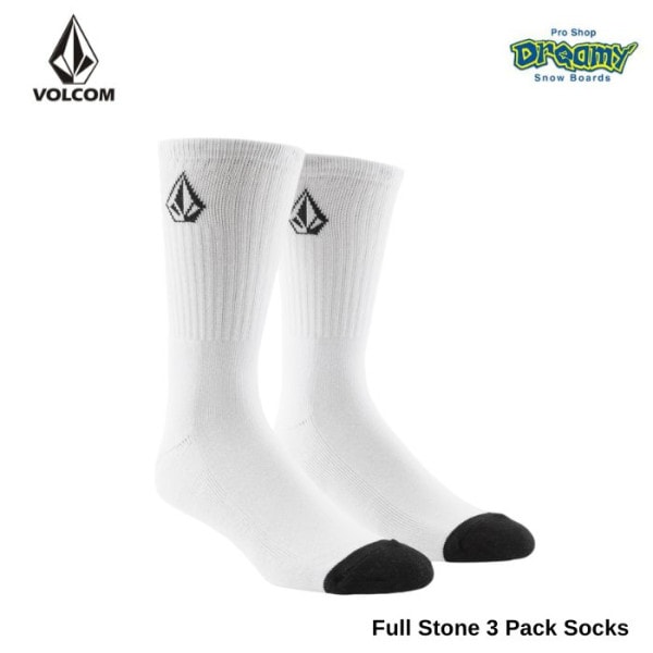 VOLCOM �ܥ륳�� FULL STONE SOCK 3PK ���� 3­���å� WHT D6302004 ���� ������