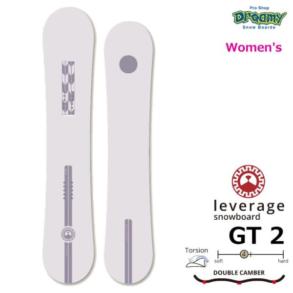 24-25 leverage GT2 ダブルキャンバー グラトリ専用ボード プレス  レバレッジ レディース ジーティーツー|ボード|★スノーボード