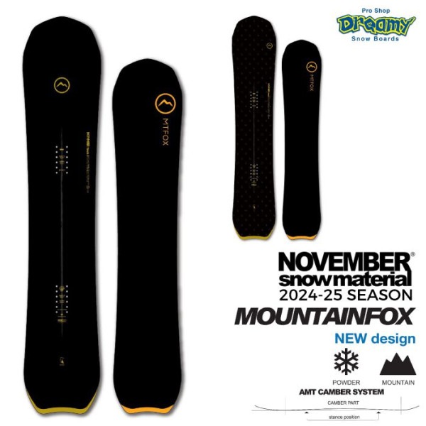 24-25 NOVEMBER ノベンバー MOUNTAINFOX マウンテンフォックス AMTキャンバー ディレクショナル オールマウンテン|ボード|★スノーボード