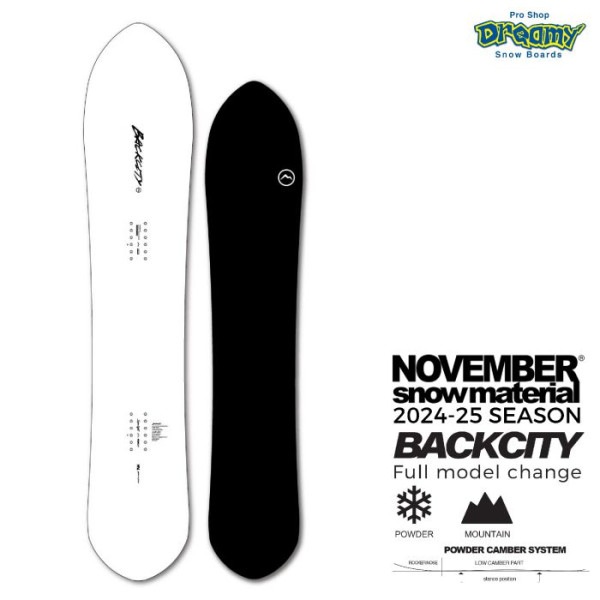 24-25 NOVEMBER ノベンバー BACKCITY バックシティー パウダーキャンバー ディレクショナル オールマウンテン パウダー|ボード|★スノーボード